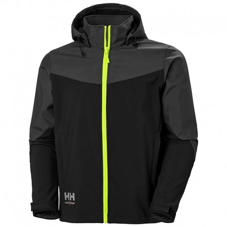 SOFTSHELL CON CAPUCHA OXFORD BLACK/BONY HELLY HANSEN