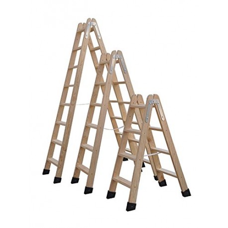 ESCALERA MADERA 4T 8 PELD (2.25) BARNIZ