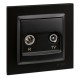BASE ANTENA 2 TOMAS EMPOTRAR INTERMEDIA NEGRO SERIE 10 SIMON