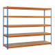 ECOFORTE 1206-5 CHIPBOARD AZUL/NARANJA/MADER SIMONRACK