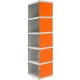 SIMONLOCKER PROF.DISM. 5 DOORS 1/5 400 ADDI GR/NA SIMONRACK